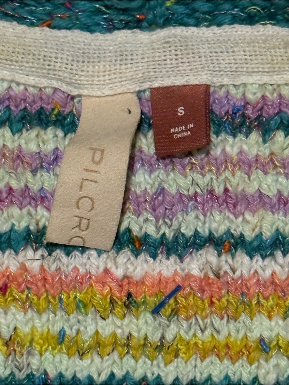 Pilcro Samalona Sweater Tank Top Anthropologie Vest Crochet Knit Boho sz small S - Picture 4 of 5